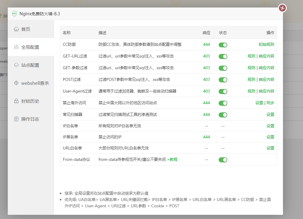 寶塔面板PbootCMS網(wǎng)站防黑教程